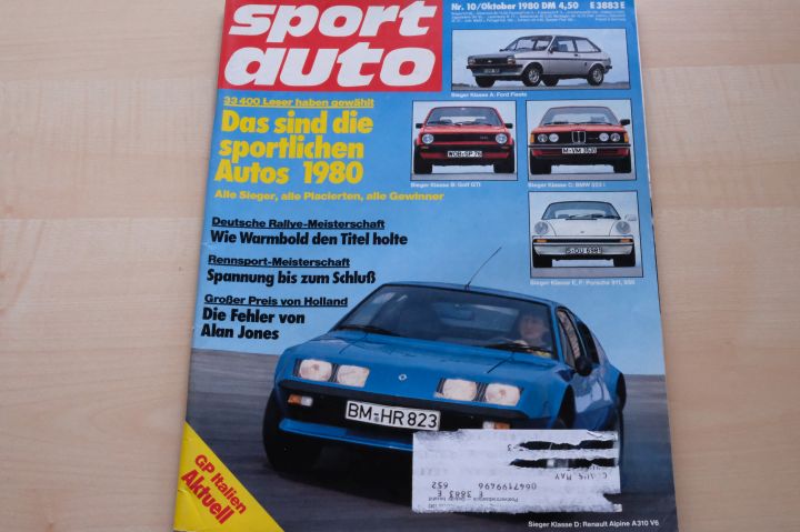 Deckblatt Sport Auto (10/1980)